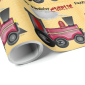 Anpassen des Geburtstagszuges Geschenkpapier (Rolleneckpunkt)