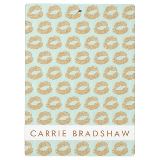 Anpassen des Glitzer Lips-Musters Klemmbrett (Rückseite)