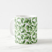 Anpassen des grünen Leaf-Musters Kaffeetasse (Vorderseite Links)