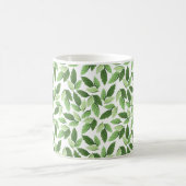 Anpassen des grünen Leaf-Musters Kaffeetasse (Mittel)