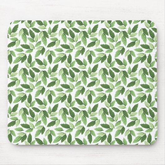 Anpassen des grünen Leaf-Musters Mousepad (Vorne)