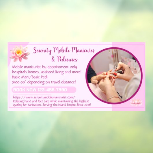 Anpassen des Handy-Nägel-Maniküre-Medizin-Geschäft Fensteraufkleber (Blatt 3)