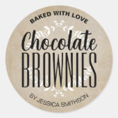 Anpassen des hausgemachten Etiketts HM001_08rdv3 Runder Aufkleber (Vorderseite)