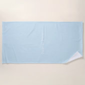 Anpassen des hellblauen Namens in Monogramm Strandtuch (Vorderseite)