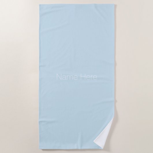 Anpassen des hellblauen Namens in Monogramm Strandtuch (Vorderseite)