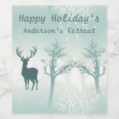 Anpassen des Hirsch- und Baummusters Weinetikett (Einzelnes Label)