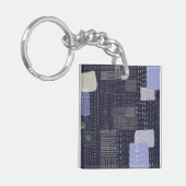 Anpassen des japanischen Sashiko-Musters Schlüsselanhänger (Vorderseite links)