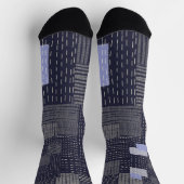 Anpassen des japanischen Sashiko-Musters Socken (Oben)
