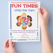 Anpassen des Kindertagesbetreuungs-Flyers Flyer (Hand)
