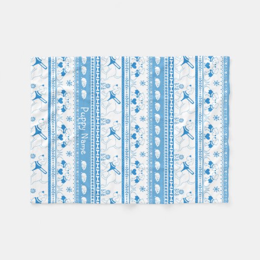 Anpassen des Labrador Guide Hundeschema Blau Fleecedecke (Vorderseite (Horizontal))