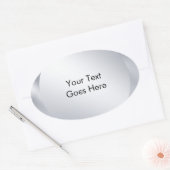 Anpassen des metallischen Silber-Aussehens des Tex Ovaler Aufkleber (Umschlag)