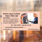 Anpassen des mobilen Spray-Tan-Service-Geschäfts Fensteraufkleber (Blatt 2)