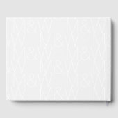 Anpassen des Monogramm-eggshell von w Paar's Initi Gästebuch (Rückseite)