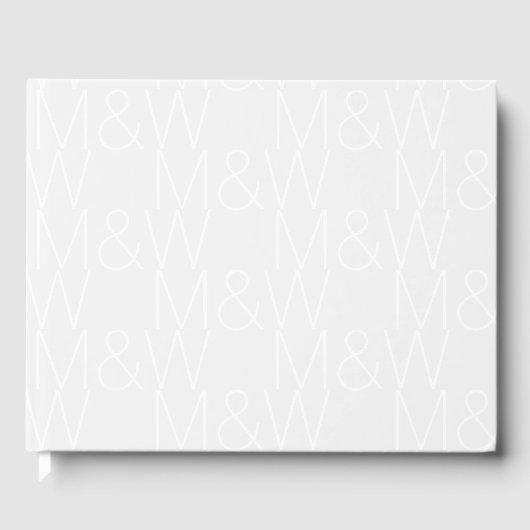 Anpassen des Monogramm-eggshell von w Paar's Initi Gästebuch (Vorderseite)