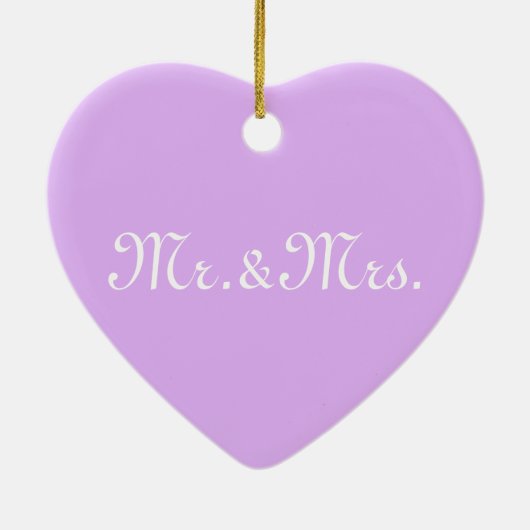 Anpassen des Monogramm-Lavendels mit Initials Keramik Ornament (Hinten)