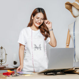 Anpassen des Monogramm-Namens Foto-Farbe hinzufüge Schürze