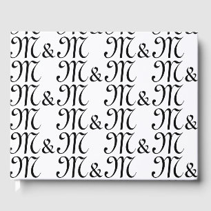 Anpassen des Monogrammes von w Paar's Initials Sch Gästebuch
