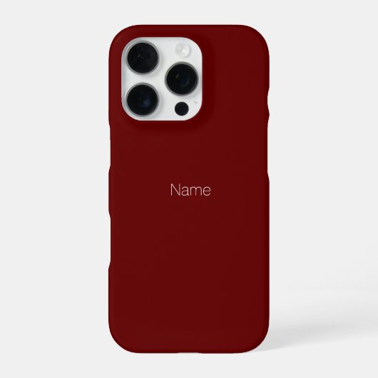Anpassen des Monogrammmaroons Name iPhone Hülle (Rückseite)