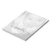 Anpassen des Monogrammnamens Ihres Schwarz-weißen Notizblock (Rotiert)