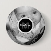 Anpassen des Monogramms für das Schwarz-weiße Foto Button (Vorderseite)