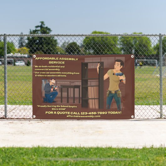 Anpassen des Montagedienstes für Möbelgeräte Banner (Insitu)
