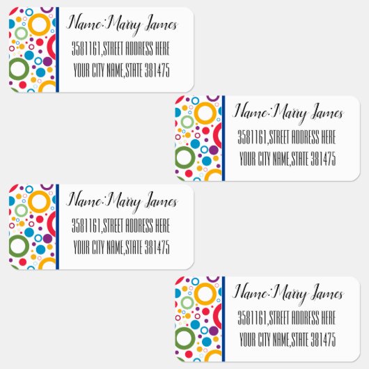 Anpassen des Multifarben-Circles-Etiketts Etiketten (Gruppe)