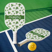 Anpassen des Musters für grüne Kleeblätter Pickleball Schläger