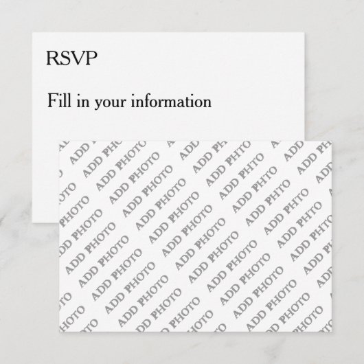 Anpassen des Name-Fotos oder eines Artworks RSVP Karte (Vorne/Hinten)