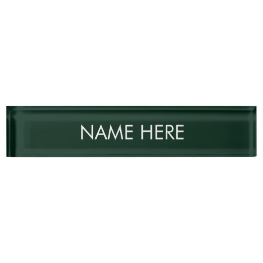 Anpassen des Namens dunkelgrün Namensplakette (Vorderseite)