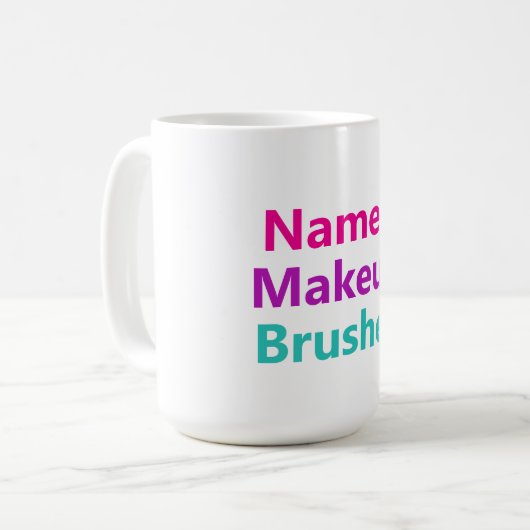 Anpassen des Namens Makeup Pinselhalter Kaffeetasse (Vorderseite Links)