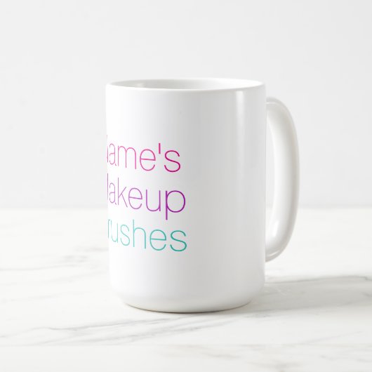 Anpassen des Namens Makeup Pinselhalter Kaffeetasse (VorderseiteRechts)