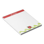 Anpassen des Namens Monogram Apple Teacher Notepad Notizblock (angewinkelt)