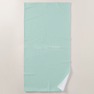 Anpassen des Namens Monogramm Seeafoam Green Strandtuch