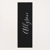 Anpassen des Namens vertikales weißes Skript, schw Yogamatte (Rückseite)