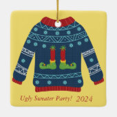 Anpassen des Party für das gedankliche Ugly Sweate Keramikornament (Rückseite)