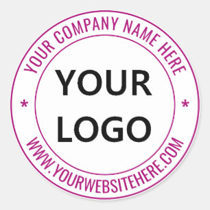Anpassen des runden Aufklebers für den Logo-Text Runder Aufkleber