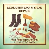 Anpassen des Schuhhandtaschenreparaturgeschäfts Fensteraufkleber (Blatt 3)