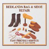 Anpassen des Schuhhandtaschenreparaturgeschäfts Fensteraufkleber (Blatt)