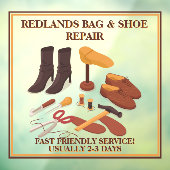 Anpassen des Schuhhandtaschenreparaturgeschäfts Fensteraufkleber (Blatt 3)