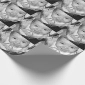 Anpassen des Schwarz-weißen Fotos Geschenkpapier (Ecke)