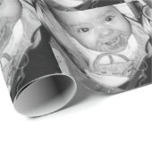 Anpassen des Schwarz-weißen Fotos Geschenkpapier (Rolleneckpunkt)