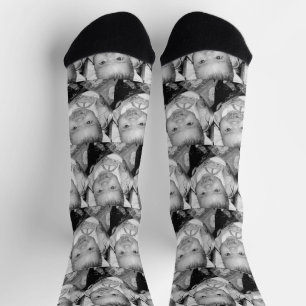 Anpassen des Schwarz-weißen Fotos Socken