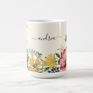 Anpassen des schwarzen Skriptnamens, der Vintagen Kaffeetasse