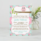 Anpassen des Shabby Chic Babyduschens Einladung (Stehend Vorderseite)