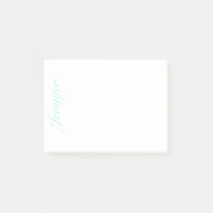 Anpassen des Skriptnamens, keine Zeilen, Aquamarin Post-it Klebezettel