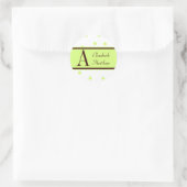 Anpassen des Soft Green Sticker für Nachname und V (Tasche)