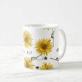 Anpassen des Sonnenblumendesigns Kaffeetasse (VorderseiteRechts)