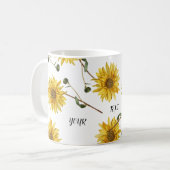 Anpassen des Sonnenblumendesigns Kaffeetasse (Vorderseite Links)