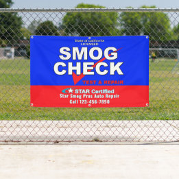 Anpassen des Star Certified Smog Test Automotive S Banner