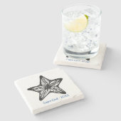 Anpassen des Starfish Sandstein-Untersetzer im Oze Steinuntersetzer (Seitenansicht)